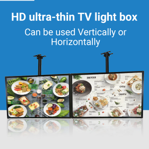 Indoor Use Only - Top-hanging Menu Board Display Spliced Available Advertising Light Box Sign for Shops