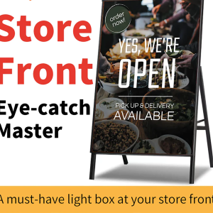 Indoor Use Only - Floor-standing Display Vertical Poster 'A' Board Advertising Light Box Sign for Shops
