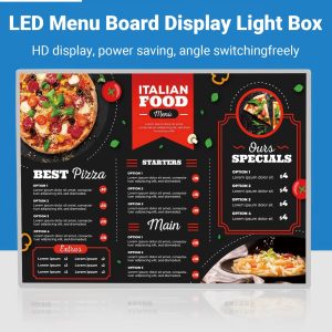 Indoor Use Only - LED Menu Board Display Light Box Sign for Bar Restaurant Drinks-shop