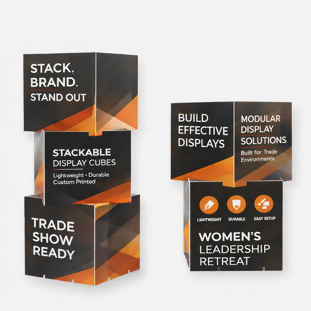 Coroplast Stackable Cube Tower