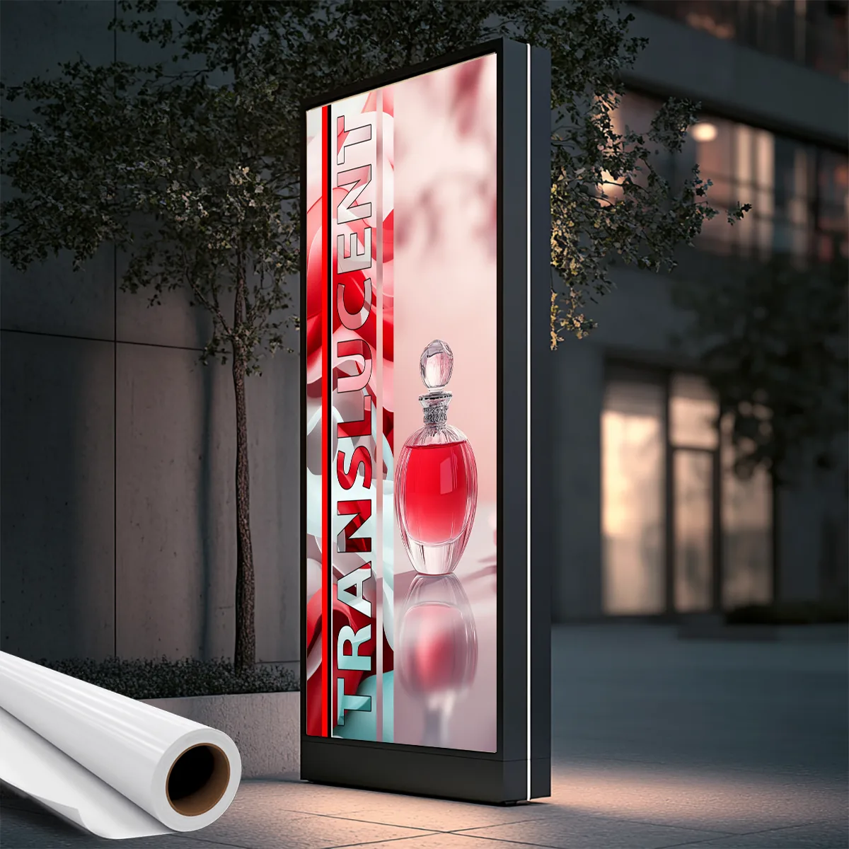 White Translucent Backlit Adhesive Vinyl